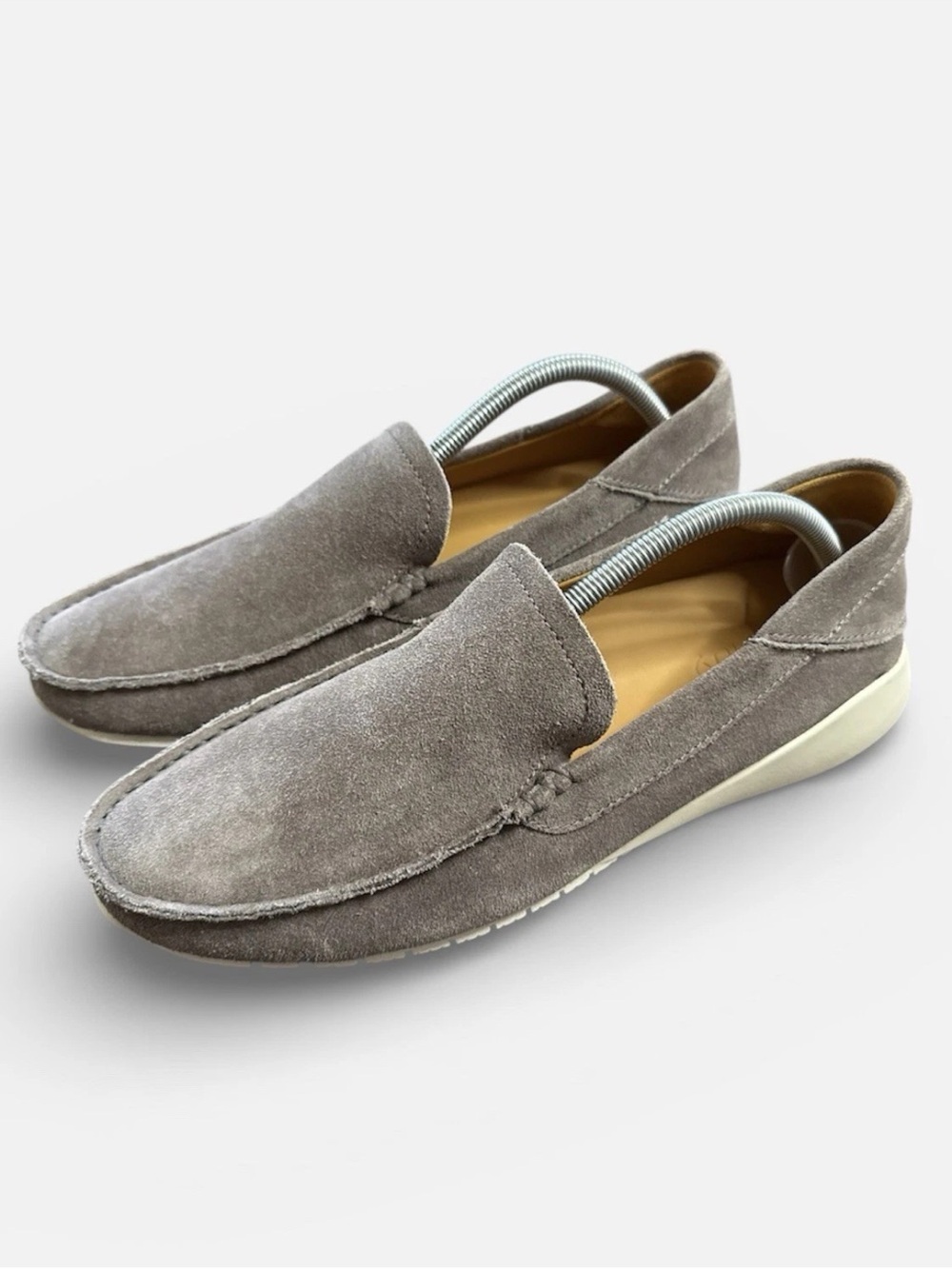 Olukai Ka'a Loafer Leather Suede Light Grey 10535-6363 Men's Sz 9